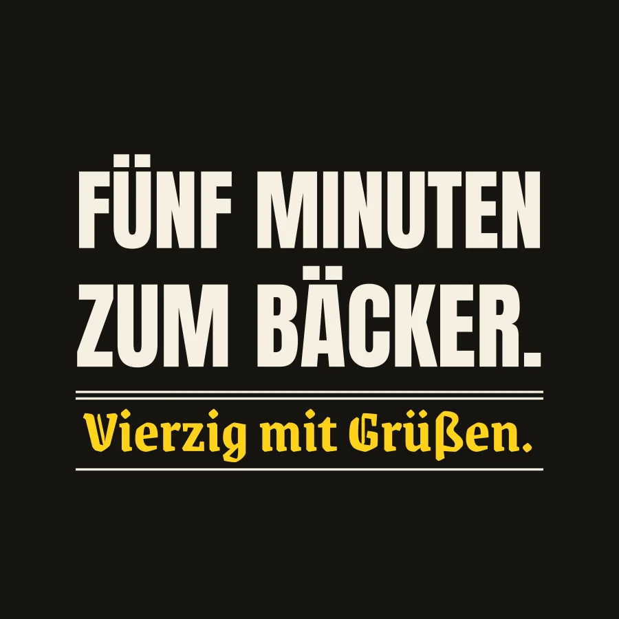 Motiv: Fünf Minuten zum Bäcker