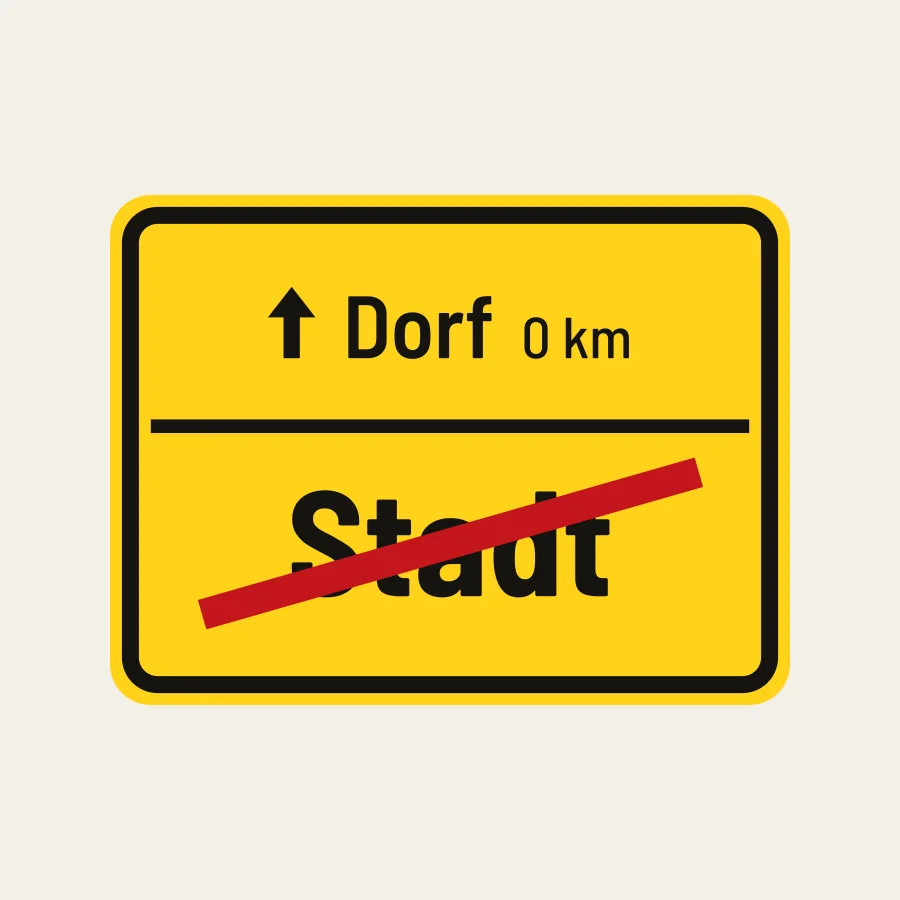 Motiv: Ortsausgang Stadt